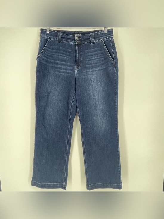 Judy Blue Denim - Judy Blue Wide Leg Jeans Size med Wash High Rise Stretch 18W